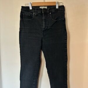 Everlane High Rise Skinny Jeans in Black
